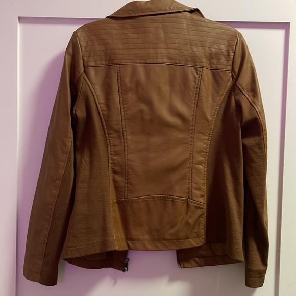 LIKE NEW Style & Co Brown Leather Jacket - Picture 7 of 7